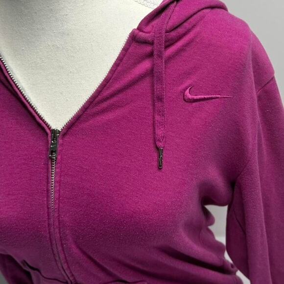 Nike Vintage Pink Size Small Cotton Hoodie With Embroidered Nike Logo - Picture 2 of 5